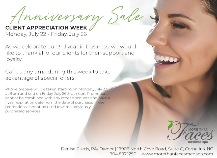 Anniversary Sale - More than Faces Medical Spa